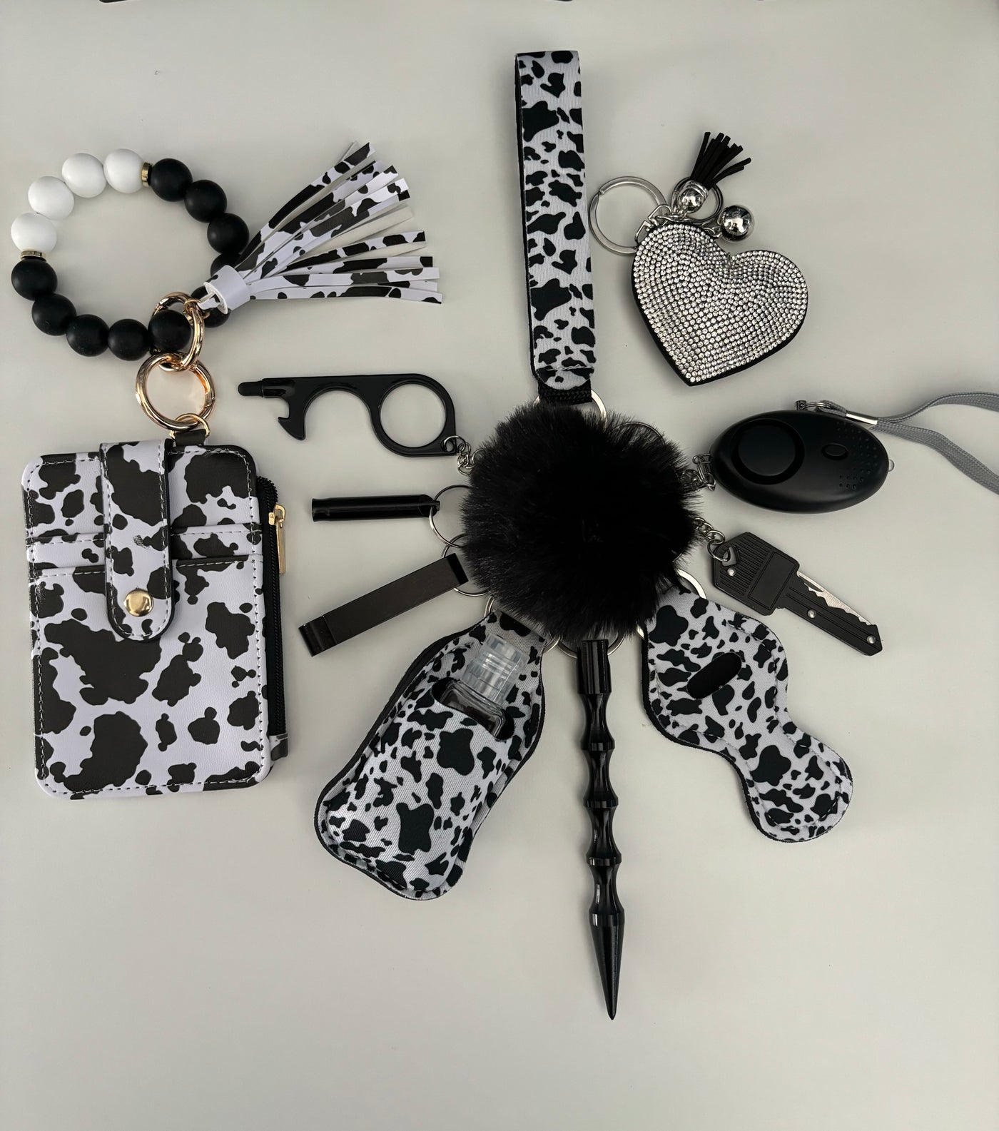 Sleutelhanger koeienprint 14-delig