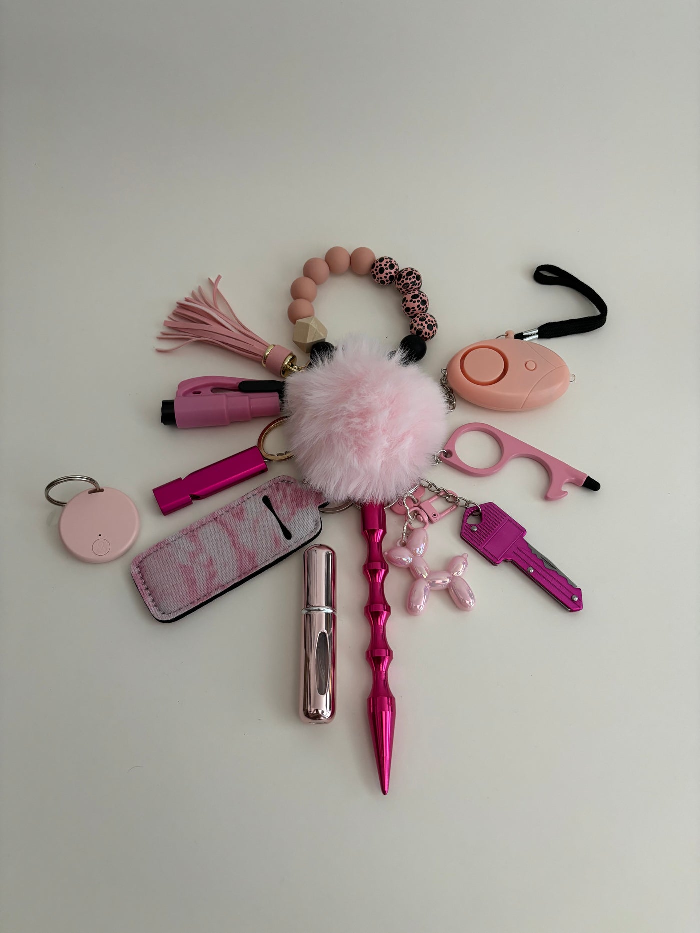 Sleutelhanger 13-delig roze