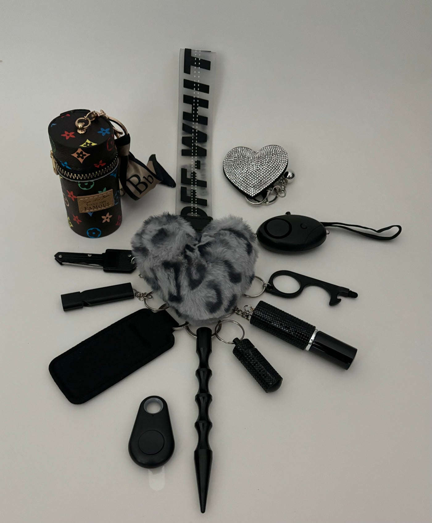 Sleutelhanger OW zwart 13-delig