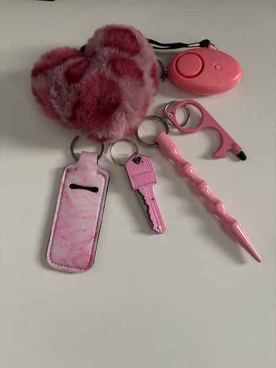 Zelfverdedigings sleutelhanger 6-delig