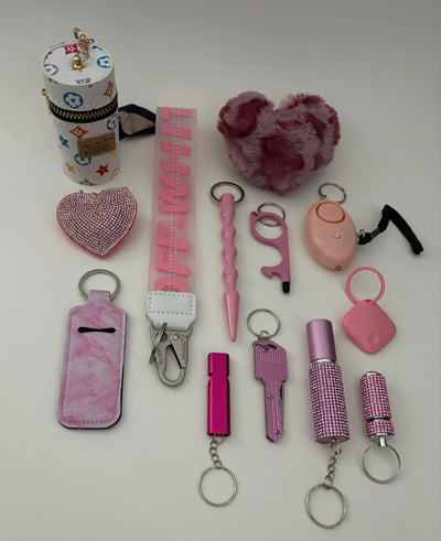 Sleutelhanger OW roze 13-delig