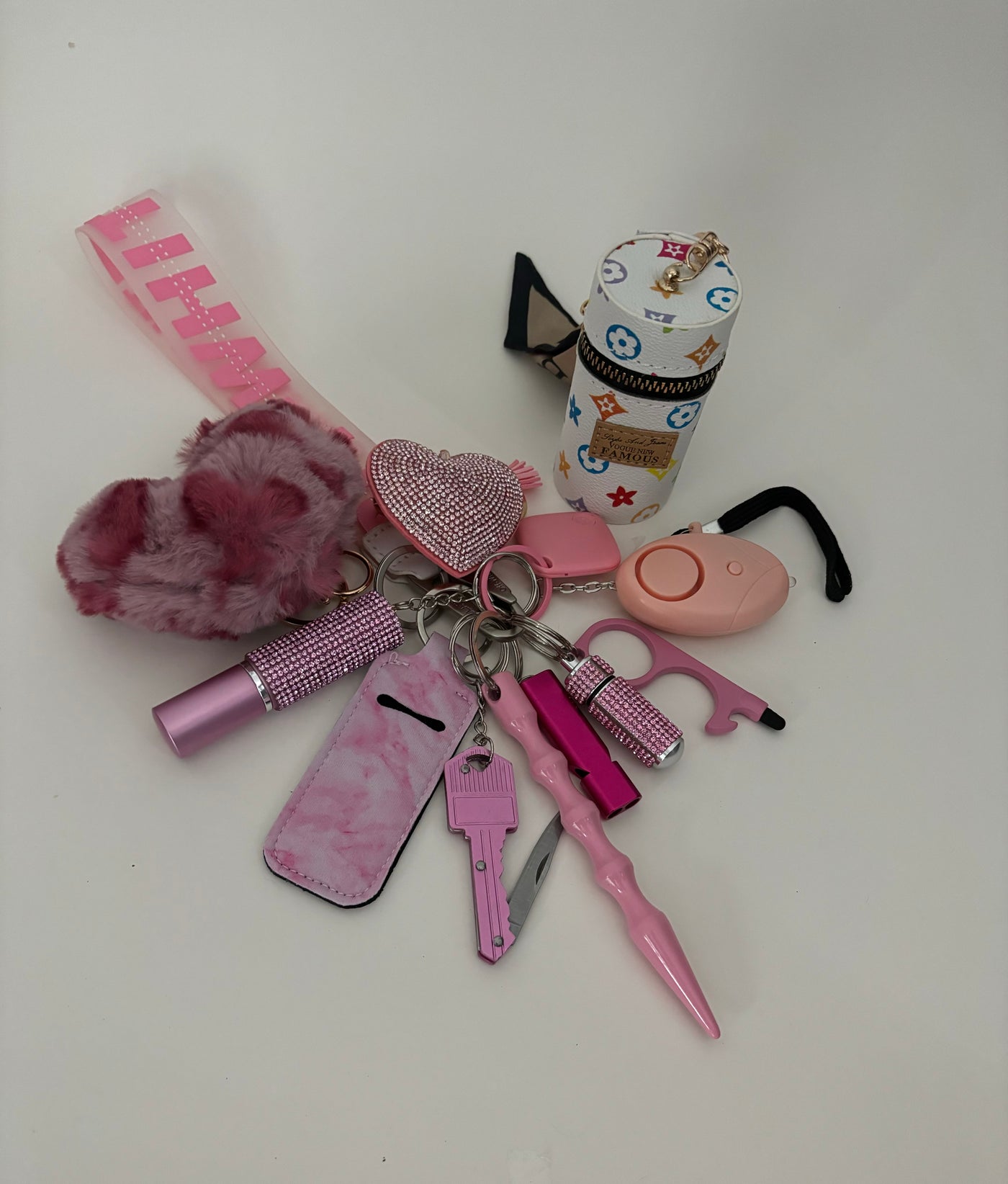 Sleutelhanger OW roze 13-delig