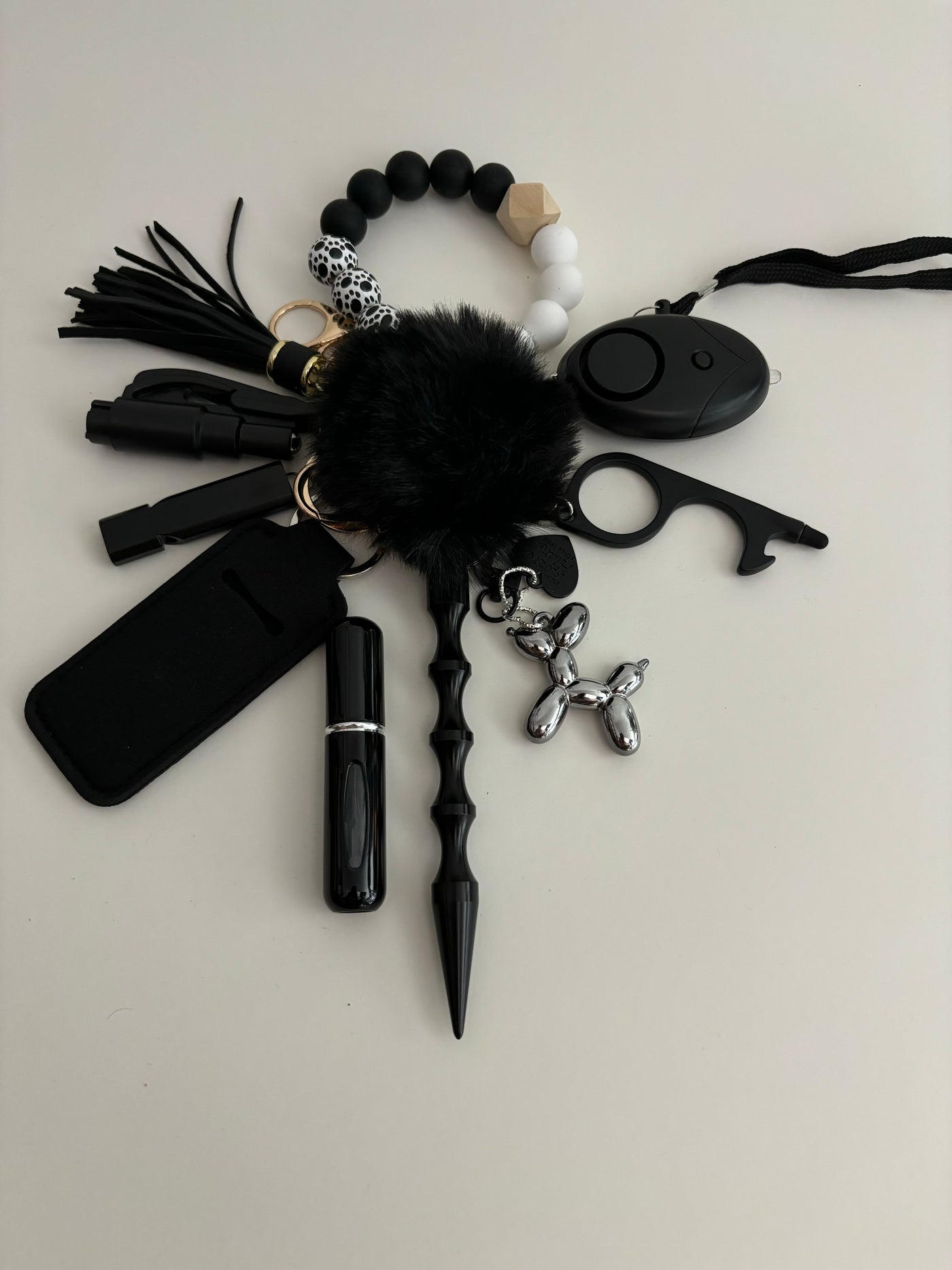 Sleutelhanger 11- delig zwart