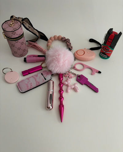 Zelfverdedigings sleutelhanger incl. Farb Gel Spray