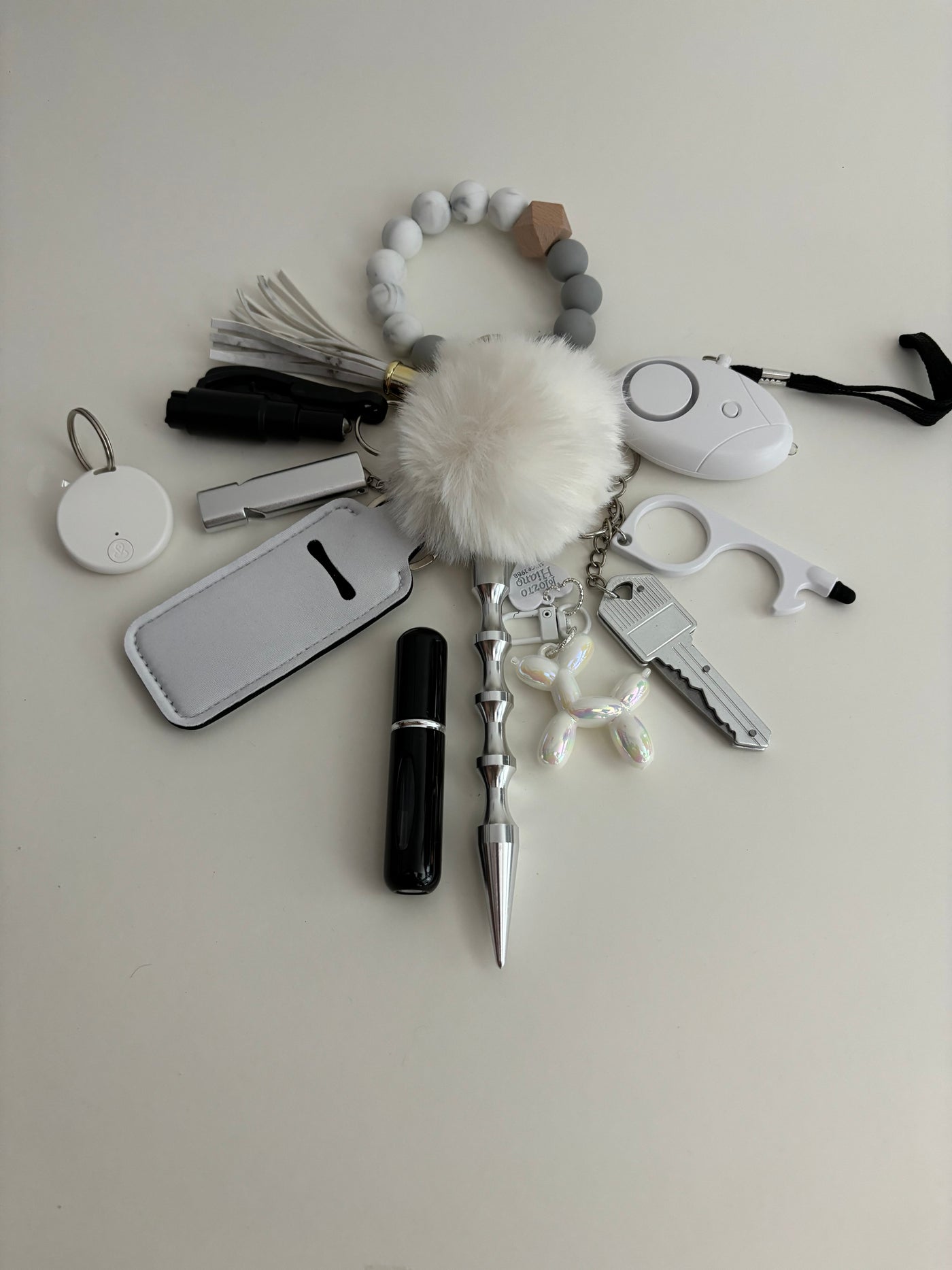 Sleutelhanger 13-delig wit