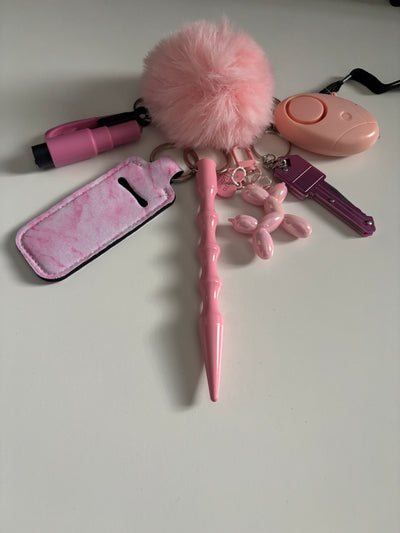 Zelfverdedigings sleutelhanger 7-delig