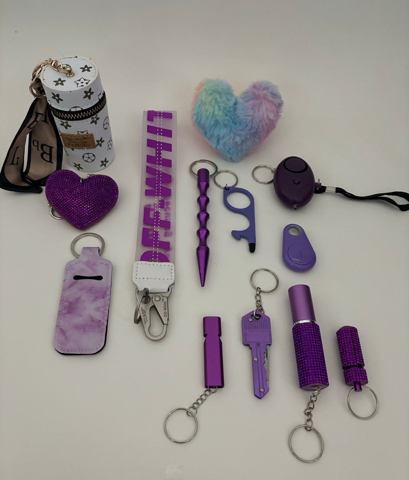 Sleutelhanger OW paars 13-delig